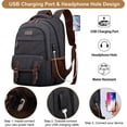 thumbnail image 2 of Mochila Mactso Canvas Travel Laptop de 17.3 pulgadas para hombre y mujer, 2 of 7