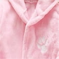 thumbnail image 7 of LYMAYTER 1-12Y Girls Boys Kids Hooded Bathrobe Toddler Winter Flannel Animal Print Cozy for Robe Pajamas, 7 of 7