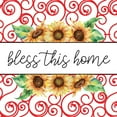thumbnail image 2 of Allen, Kimberly 20x20 Black Ornate Wood Framed with Double Matting Museum Art Print Titled - Sunflower Plaid 1, 2 of 4