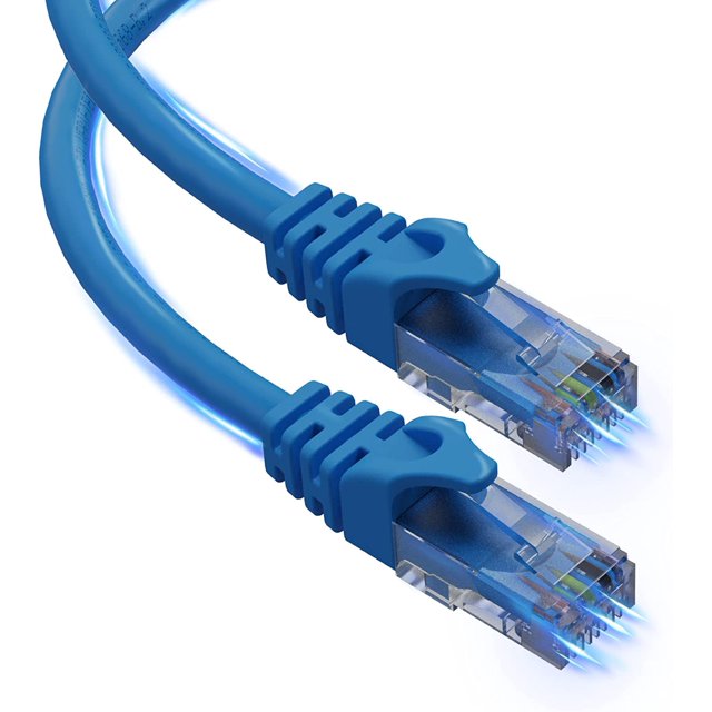 Cat6 Ethernet Cable, 30 ft - RJ45, LAN, UTP CAT 6, Network Cord, Patch, Internet Cable - 30 Feet - Blue