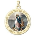 thumbnail image 2 of Picturesongold.Com Immaculate Conception Religious Medal Female Adult Color - 1 inch 14K White Gold, 2 of 4