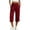 1Wine, variant on LumiAtelier Womens Winter Casual Capri Joggers Stretch Fleece Fabric Drawstring Elastic Waist Button Cuff Loose Cropped Pants With Side Pockets