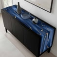 thumbnail image 5 of Navy Blue Marble Table Runner 60 Inches Long, Abstract Modern Golden Geometric Kitchen Coffee Dining Table Decoration for Home Party Birthday Wedding Home Decor 13x60 Inches, 5 of 8