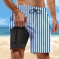 thumbnail image 2 of FUZHIQ Men's Board Shorts Longer Length Retro Athletic Solid Color Quick Dry Beach Swimming Shorts with Compression Liner Upf 50+ Sun Protection Beach Shorts Bathing Suits,M, 2 of 5