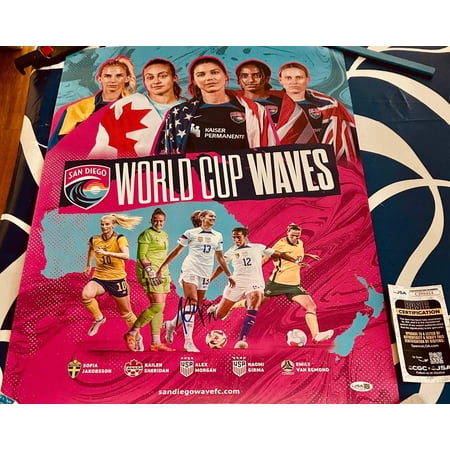 2023 NWSL San Diego Wave World Cup soccer 18x24 poster Alex Morgan Naomi Girma