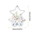 thumbnail image 2 of Under $5 Christmas Decorations Outdoor Hwkond Christmas Five Pointed Star Bell Accessories Pendant Diy Christmas Tree Decorations Bow Knot Bell Window Props,White, 2 of 3