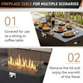 thumbnail image 6 of Opohoro 8-Piece Outdoor Patio Fire Pit Set with Sofa and Flat Arm, 43" Fire Pit Table, Propane Tank Cover for Deck Backyard, 6 of 19