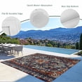 thumbnail image 5 of 4' x 6' Outdoor Rug, Retro Boho Outdoor Washable Rug Large Floor Carpet, Rustic Flowers Modern Geometric Abstract Art Non Shedding Area Rug for Outside Patio RV Porch Deck Balcony Camping Living Room, 5 of 9