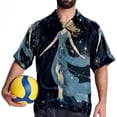 thumbnail image 4 of Virgo Constellation Men's Casual Spread Collar Hawaiian Short Sleeve Button Down Summer Beach Tops, 4 of 6