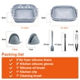 thumbnail image 3 of Silicone Air Fryer Liners, 22cm Air Fryer Liners Silicone with Oven Gloves, Kitchen Tongs, Silicone Brush, Easy Clean, Airfryer Accessories, 3 of 6