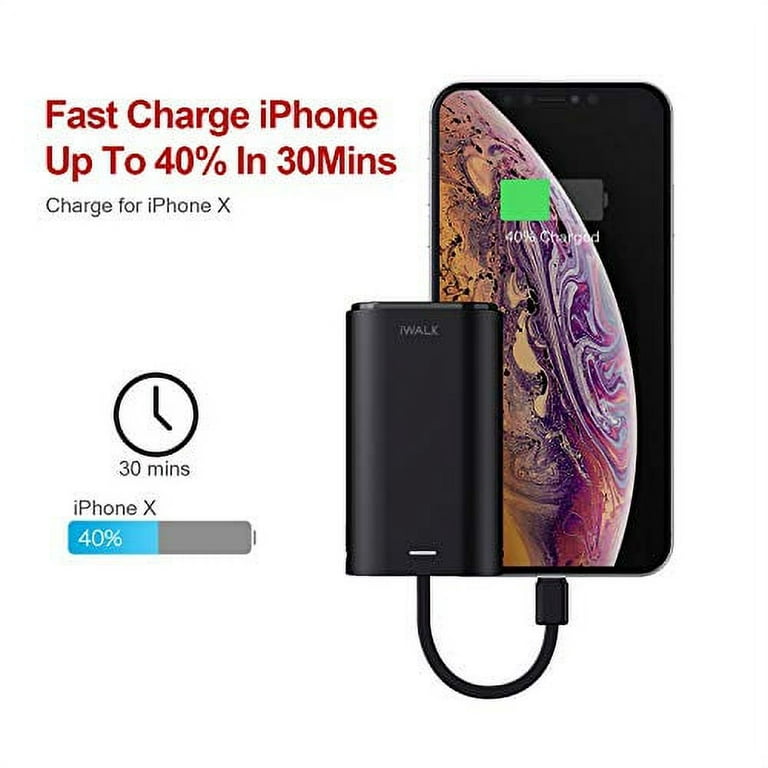 iWALK Portable Charger 9000mAh Ultra-Compact Power Bank with Built