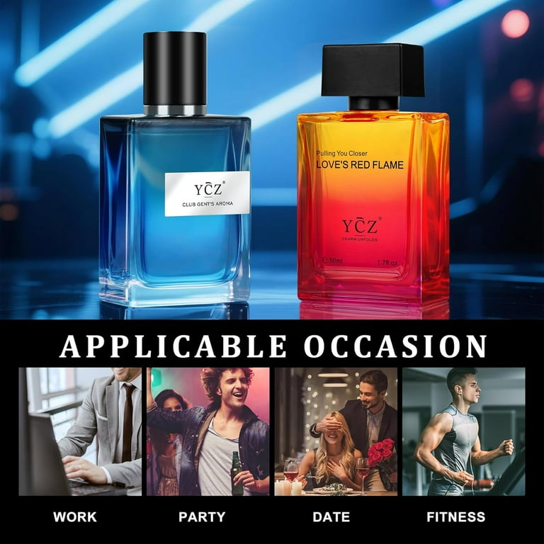 YCZ 2-Pack Men's Cologne Set, Long Lasting Eau de Toilette for Men