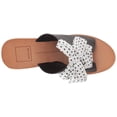 thumbnail image 4 of DOLCE VITA Womens Black Polka Dot Lace Amber Round Toe Flare Slip On Leather Dress Heeled Sandal 10, 4 of 5