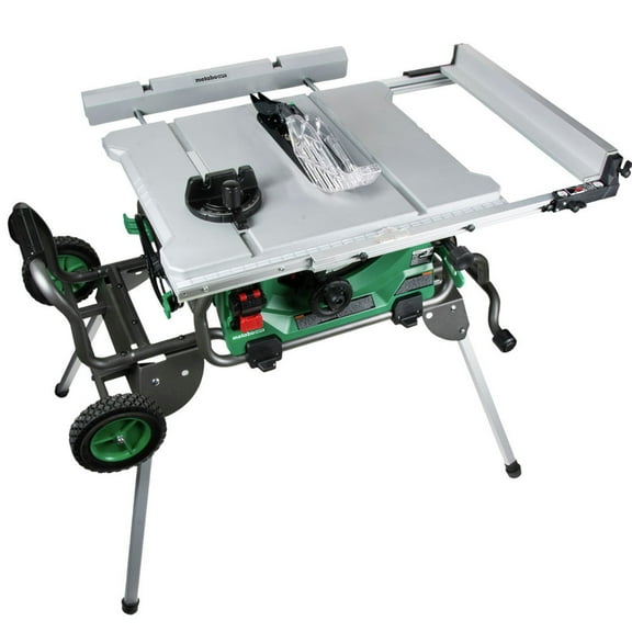 Metabo HPT C10RJSM 15 Amp 10 in. Corded Table Saw with Fold and Roll Stand