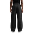 thumbnail image 4 of Men's Baggy Sweatpants Wide Leg Lounge Pants Drawstring Waist Loose Fit Jogging Trousers with Pockets Black S, 4 of 5