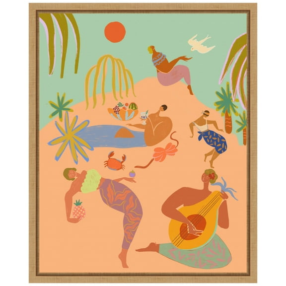Amanti Art Vacation Framed Canvas Wall Art Print