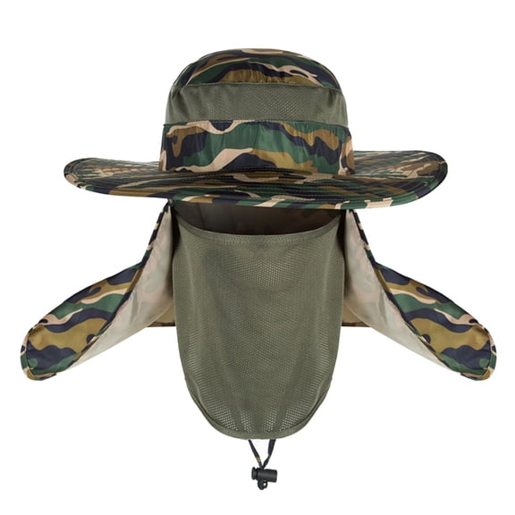 ZHENHONG Bucket Hats for Women and Men Men Womens Mountaineering Fishing Camouflage Hood Rope Outdoor Shade Foldable Casual Bucket Hat Sun Hats
