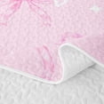 thumbnail image 5 of Erosebridal Pink Ribbon Bow Quilt Full For Girls,Cute Princess Bowknot Kids Full Bedspread Sets,3-Piece, 5 of 7