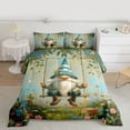thumbnail image 3 of Feelyou Fairy Tale Gnome Bedding Comforter Set, Spring Flower Floral Twin Comforter Sets, Seasonal Spring Holiday Reversible Bedding Set, Lightweight Room Decor, 2-Piece, 3 of 9