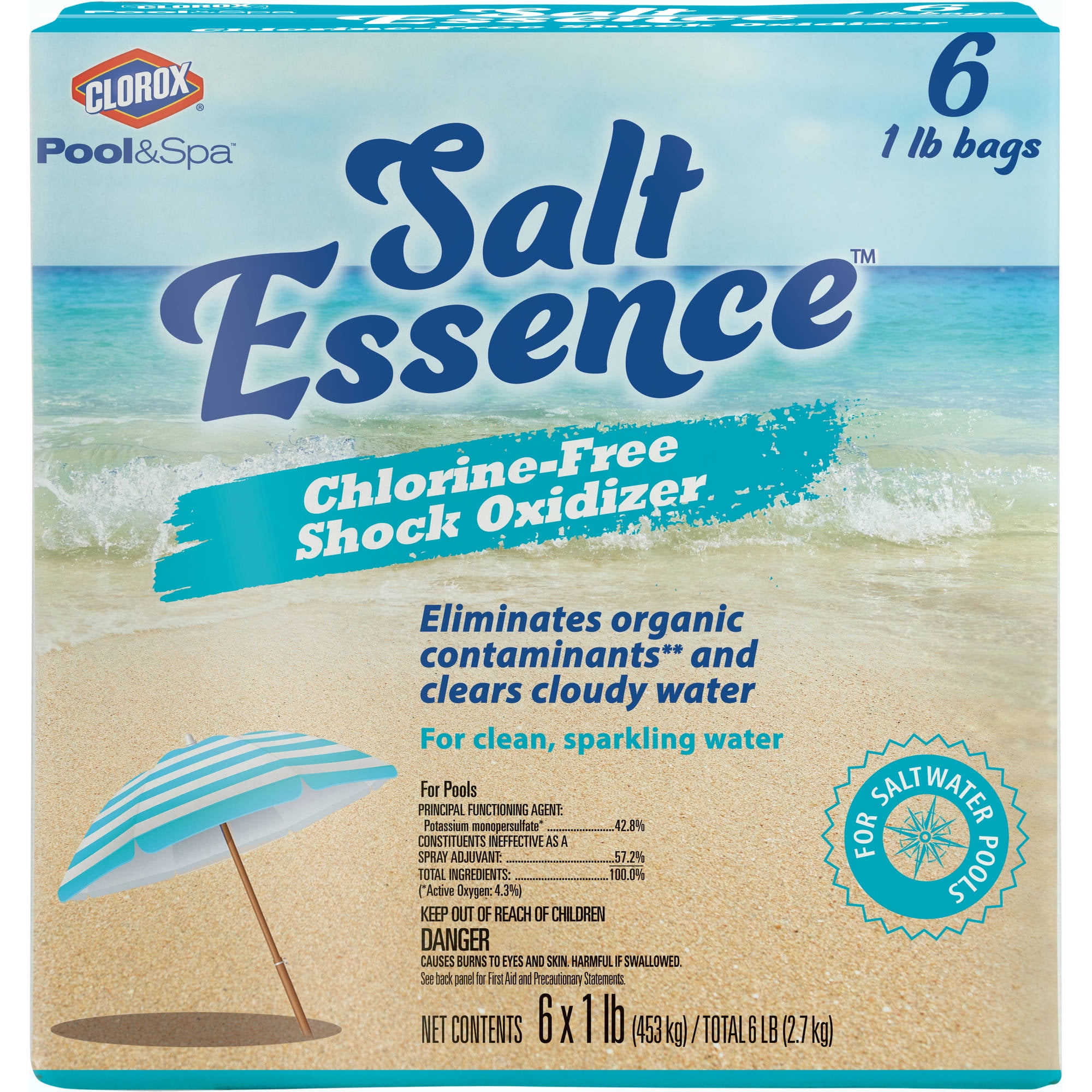 Clorox Pool&Spa Salt Essence 6Pack 1 lb Salt Pool Chlorine Free Shock
