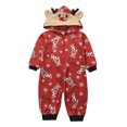 thumbnail image 2 of GRNSHTS Family Matching Pajamas Set Christmas Reindeer Hooded Onesies Zipper Romper Holiday Sleepwear, 2 of 5