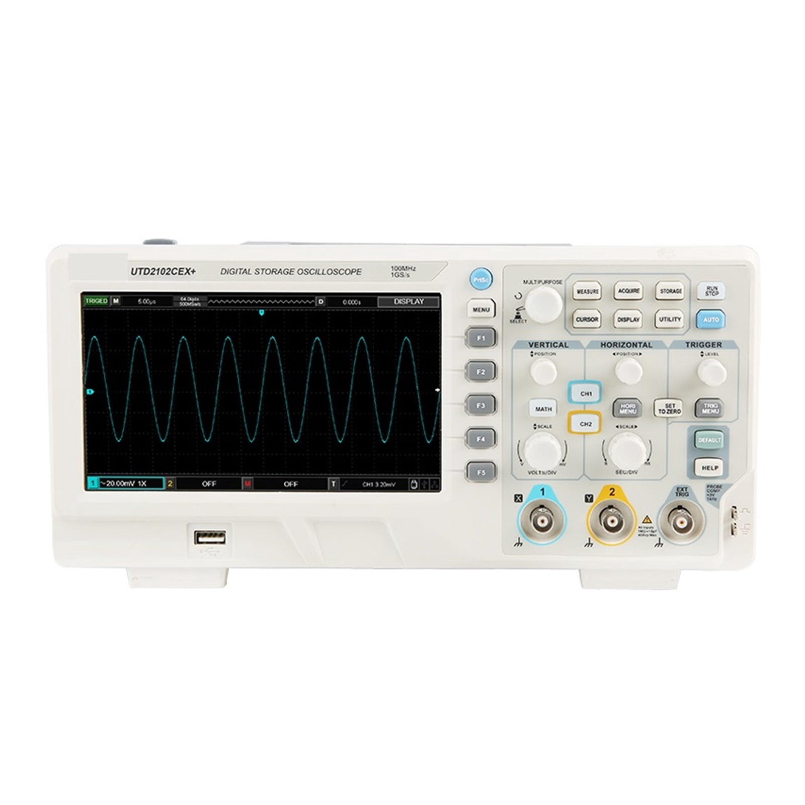 Digital Storage Oscilloscope UTD2102CEX UTD2102CEX+ 2 Channels 100mHz Portable USB Oscilloscope 1GSa/S Sampling Rate ,Professional Designed
