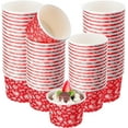 TRAHOO100 Pack Red Bandana Paper Ice Cream Cups 9 oz Western Cowboy