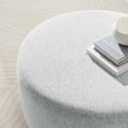 thumbnail image 7 of Callum Large 29" Round Woven Heathered Fabric Upholstered Ottoman, 7 of 7