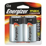 2PK Energizer MAX Alkaline Batteries, D, 2 Batteries/Pack