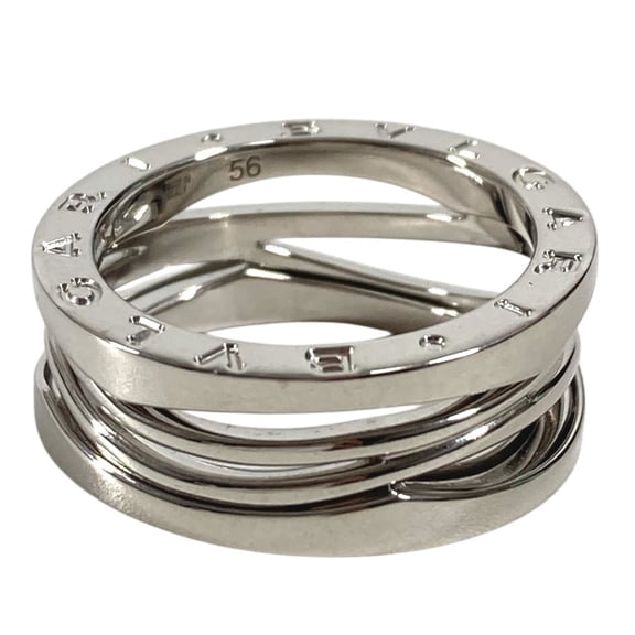 Pre-Owned BVLGARI B-ZERO1 Legend 18K Gold Ring (WG750) for Men and Women, Silver