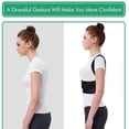 thumbnail image 4 of Back Posture Corrector Brace For Women And Men, Comfortable Effective Upper Back Posture Brace, Back Support Adjustable Posture Correction Brace For Back, Shoulder, And Neck Pain Relief By (S), 4 of 7