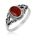 thumbnail image 3 of Sechi Sunset Glow Carnelian Solid 925 Sterling Silver Engagement Ring for Women Gemstone Jewelry, 3 of 8