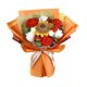 thumbnail image 3 of Ramo de flores de ganchillo, adorno de flores falsas tejidas a mano, preservadas a mano. Naranja, 3 of 9