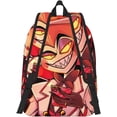 thumbnail image 4 of Canvas Casual Couple Backpacks Hazbin Anime Hotel Backpack Lightweight Funny Daypack Travel Bags Gym Bag, 4 of 7