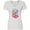 AA-White, variant on Inktastic Nautical Orange and Pink Mermaid Sitting on Anchor Women's V-Neck T-Shirt