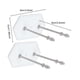 thumbnail image 4 of Naiovety 2 piezas Suspensión para monopatín Montado en la pared Cubiertas Estante Accesorios de almacenamiento Blanco Type2 NO2, 4 of 6