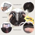 thumbnail image 3 of Toppers Aimeolyn para mujer, cabello humano real, sin flequillo, P4/10, 3 of 7