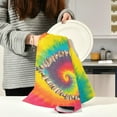 thumbnail image 6 of Colorful Tie Dye with Rocks and Wood Love Heart Kitchen Towels Set of 6 Dishcloths Hand Towels Tea Towels Ultra Absorbent for Cleaning Washing Drying Dishes Tableware 28'' x 18'', 6 of 7