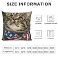 thumbnail image 5 of YINGXI Cat Decorative Throw Pillow Cover, Patio Outdoor Pillowcase, Sofa Cushion Case Home Decor 24x24in, 5 of 5