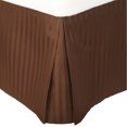 thumbnail image 1 of Striped Soft & Wrinkle Free Microfiber Bed Skirt, 15" Drop, Mocha, Twin XL, 1 of 1