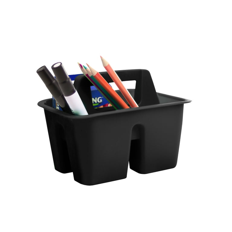 Pen+Gear Plastic Caddy, Desktop Craft and Hobby Organizer, Emerald Green,  6-Pack