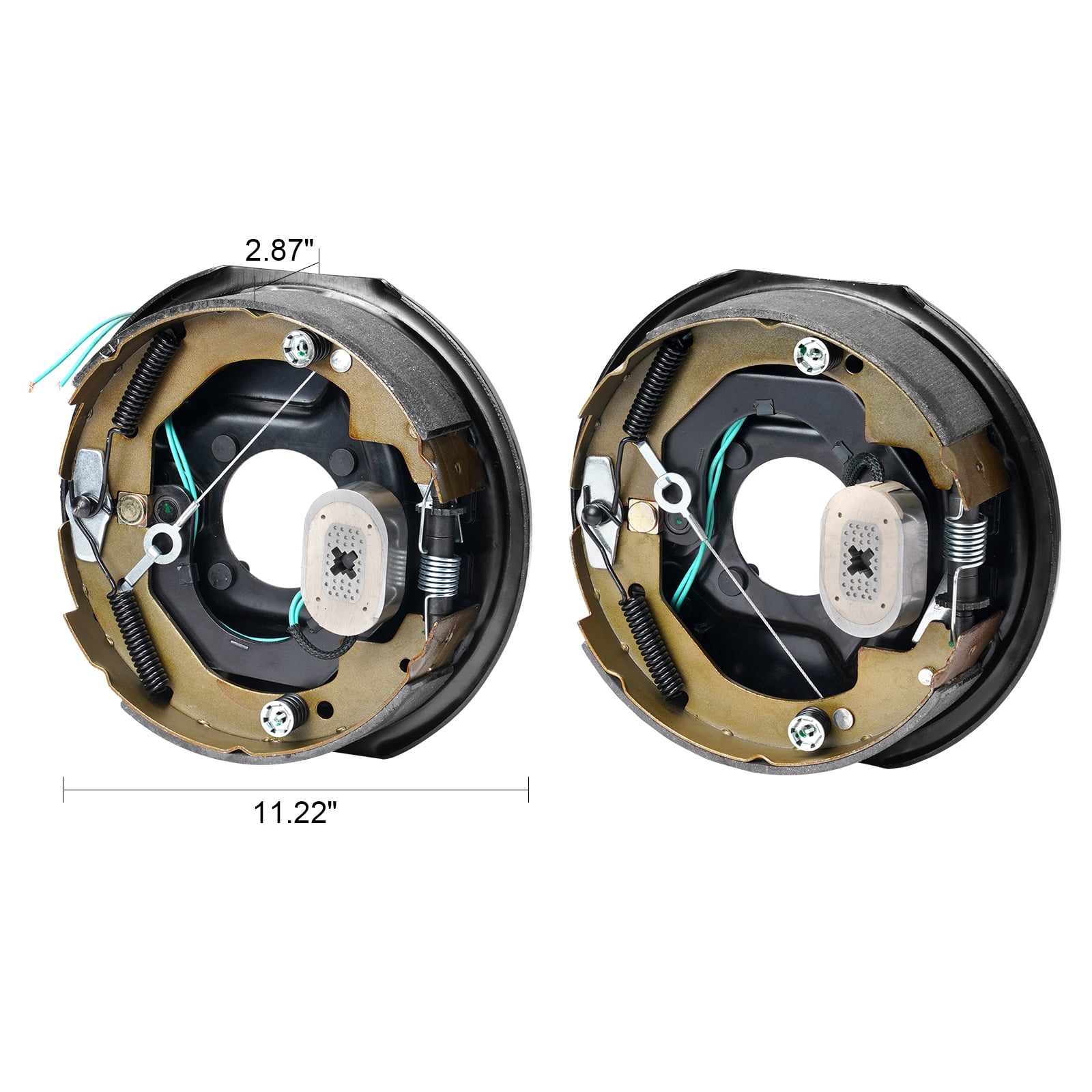 KFFKFF Electric Trailer Brake 10"x2-1/4" Self-Adjusting Assembly 1 Pair 3500 lbs