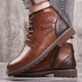 thumbnail image 4 of Botas de hombre, botas Martin, botas cortas informales con cremallera de talla grande, zapatos de hombre, zapatos de otoño e invierno de caña alta, estilo retro, 4 of 6