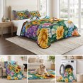 thumbnail image 6 of Twin XL Quilt Set 68''x98'', Yellow Sunflower Lightweight Bedspread Coverlet Set with 2 Pillow Shams, Wildflower Daisy Country Farm Pastoral Breathable All Season Quilt Bedding for Dorm/Guest Room, 6 of 9