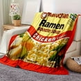 thumbnail image 3 of [Cozy Ramen Noodle Soup Blanket] Maruchan Ramen Noodle Soup Design 1pc Fleece Throw Blanket - Soft, Hypoallergenic, Reversible, 100% Polyester - Lightweight, 3 of 5