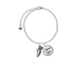 thumbnail image 2 of Delight Jewelry Silvertone Purple Running Shoe - Domed Thank You Charm Bracelet, 6"+2", 2 of 5