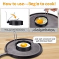 thumbnail image 4 of 2X Round Egg Pancake Maker Mold,Non Stick Circle Shaper Mold, Kitchen Cooking Tool for Frying McMuffin Or Shaping Eggs, 4 of 7