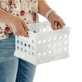 thumbnail image 4 of Sterilite Convenient Mini Square Small Storage Organizing Crate, Clear (36 Pack), 4 of 12