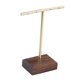 thumbnail image 1 of 2pcs Earring Display Holder T Shaped Walnut Wood Base for Showing Shop jinwen Titular de la exhibición del pendiente, 1 of 5