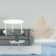 thumbnail image 2 of Mesa Auxiliar Compacta De Acrílico Transparente, Ideal Para Bebidas O Como Mesita De Noche. Fácil De Armar. Decoración De Pared Con Hojas De Palma De Madera. Arte Tropical Creativo Para Sala, 2 of 8